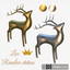 Lux reindeer statues gold & silver logo