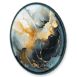 HQ Round Tapestry Gold Marble #1 Sellable Samtuse963 logo