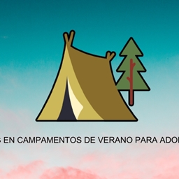 Summer camp jobs for teens by AstrooBluu Spanish translation logo