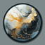 Gold Marble Round Dance Rug #1 Samtuse963 logo
