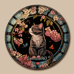 HQ Stained Glass Round Dance Rug #2 Samtuse963