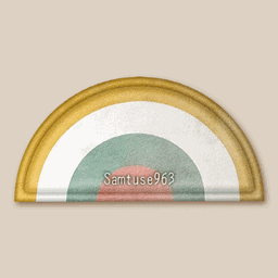HQ Minimalist Half Circle Dance Rug #1 Samtuse963