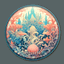 Ocean Palace Round Dance Rug #4 Samtuse963 logo