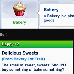 Bakery Lot Trait by kiarasims4mods Spanish translation