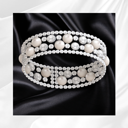 Diamond and Pearl Bracelet