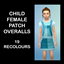 Patch Overalls Dress - Child Female - 19 Recolours logo