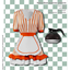[simna] Retro diner waitress uniform logo
