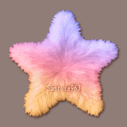 Pastel Fluffy Star Dance Rug #1 Samtuse963