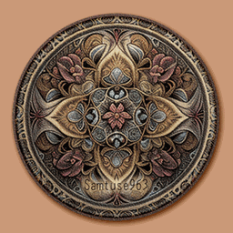 Court Ornate Round Dance Rug #1 Samtuse963 logo
