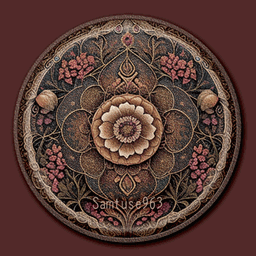 Court Ornate Round Dance Rug #3 Samtuse963 logo