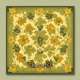 Classic Flower Square Dance Rug #3 Samtuse963 logo