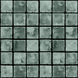 Mr.Opossum ocean blue square floor