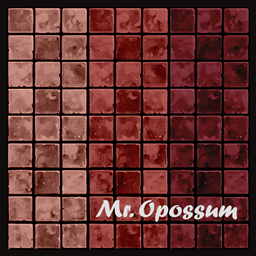 Mr.Opossum pomegranate square wall