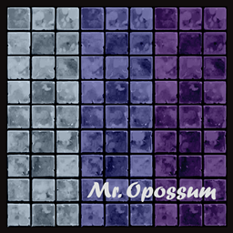 Mr.Opossum blue lagoon square wall