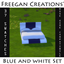 FC-Blue and White-Queen Bed