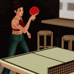 Ping pong table recolors logo