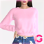 Basic crop sweatshirt for women [HQ compatible] logo