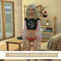 Midnight Blossom Crop-Top project image