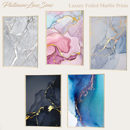Luxury Foiled Marble Wall Prints