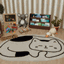 Cute black and white rugs logo