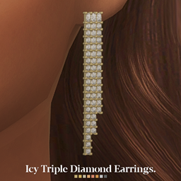 Icy Triple Diamond Earrings