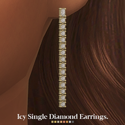 Icy Single Diamond Earrings
