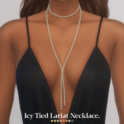 Icy Tied Lariat Necklace