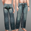Bottom boyfriend jeans Low Rise  logo