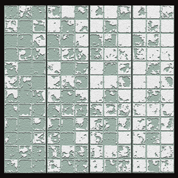 Mr.Opossum old plaster ocean blue wall tiles N1