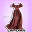 LIN-DIAN_ Retro fluttering long skirt logo