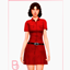 Woman Collared Dress with a Belt - Won young version 2 logo