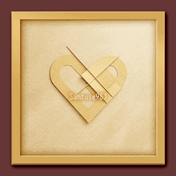 Minimalist Gold Heart Square Painting #1 Sellable Extra C Samtuse963 logo