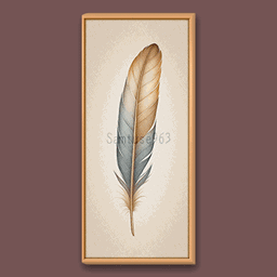Minimalist Feather Painting #2 Sellable Samtuse963