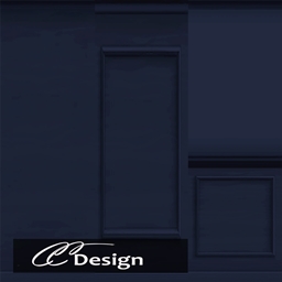 Paneling in dark blue