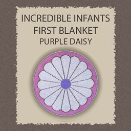 Incredible Infants First Purple Daisy Blanket Override