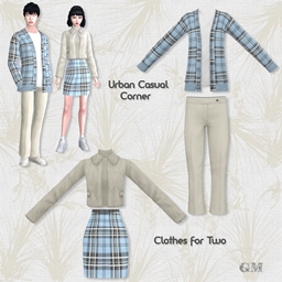 Urban casual corner clothes for two