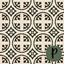 Black and white morocan floor tiles logo
