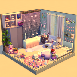 Modern Pink & Purple Bedroom