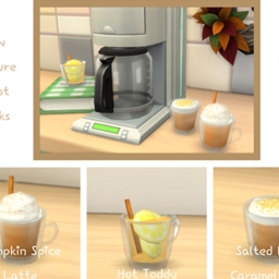 Selection of Seasonal Hot Drinks by Littlbowbub Spanish translation