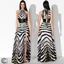 Printed Gown with Latex Waist Belt logo