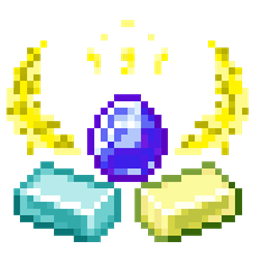 Each biome has its own ore logo