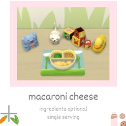 Macaroni and cheese - food for toddlers by Littlbowbub Spanish translationion