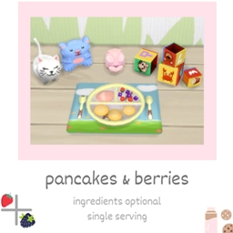 seasonal pancakes and berries by Littlbowbub Spanish translation