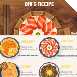Japanese Donburi 4 sets by ONI Spanish translation