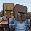 Villager VS pillagers: the war logo