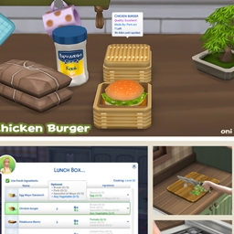 Chicken burger by ONI Spanish translation