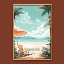 Minimalist Vacation Painting #2 Sellable Extra A Samtuse963