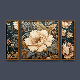 HQ Classic Pattern Triptych #1 Sellable Extra E Samtuse963 logo