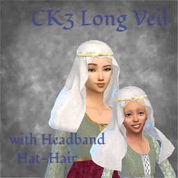 Download CK3 Medieval Long Veil with Headband - The Sims 4 Mods ...