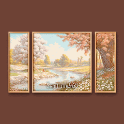 HQ Summer Landscape Triptych #1 Sellable Extra E Samtuse963 logo
